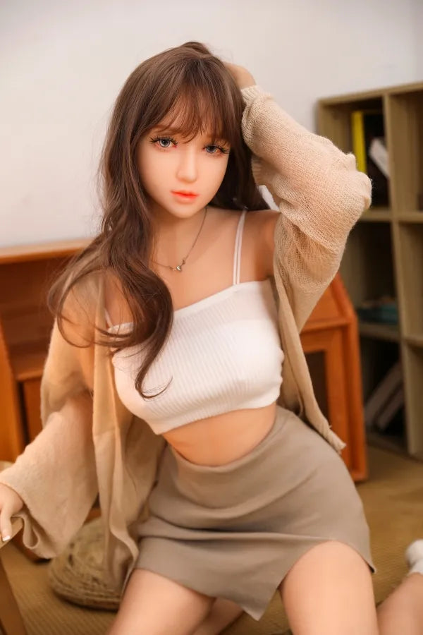 Sofort Lieferbar Emilia Sexpuppe #152 mit braunem Haar und lila Augen DL Doll CDL610401E-1-CDL610401E-2