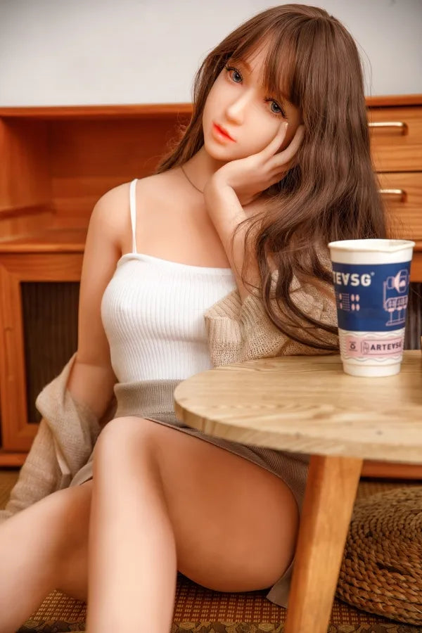 Sofort Lieferbar Emilia Sexpuppe #152 mit braunem Haar und lila Augen DL Doll CDL610401E-1-CDL610401E-2